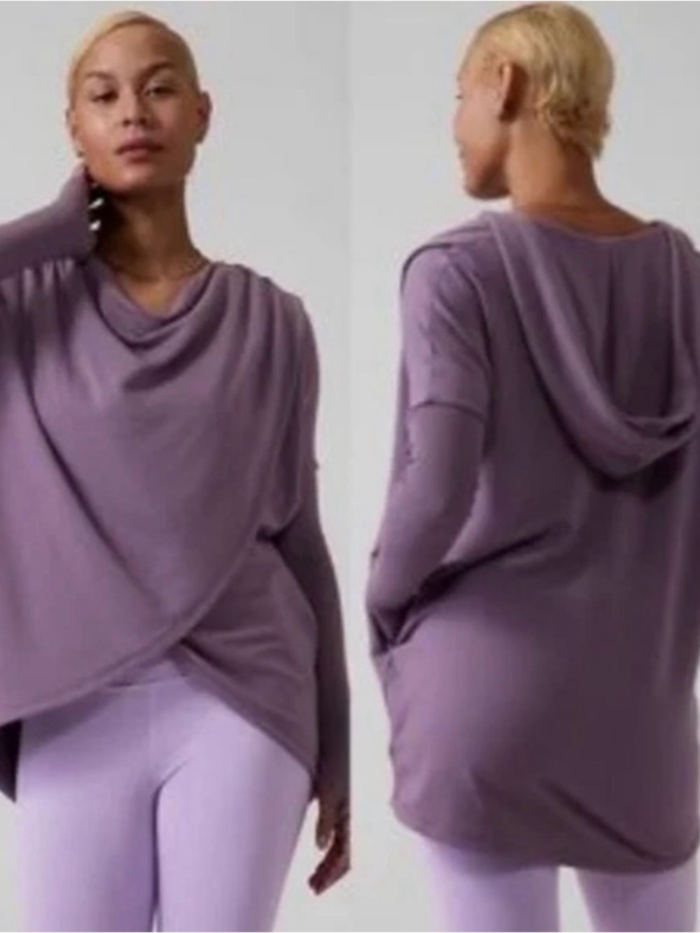 Athleta Women’s Purana Wrap Purple Hooded Sweatshirt Size M